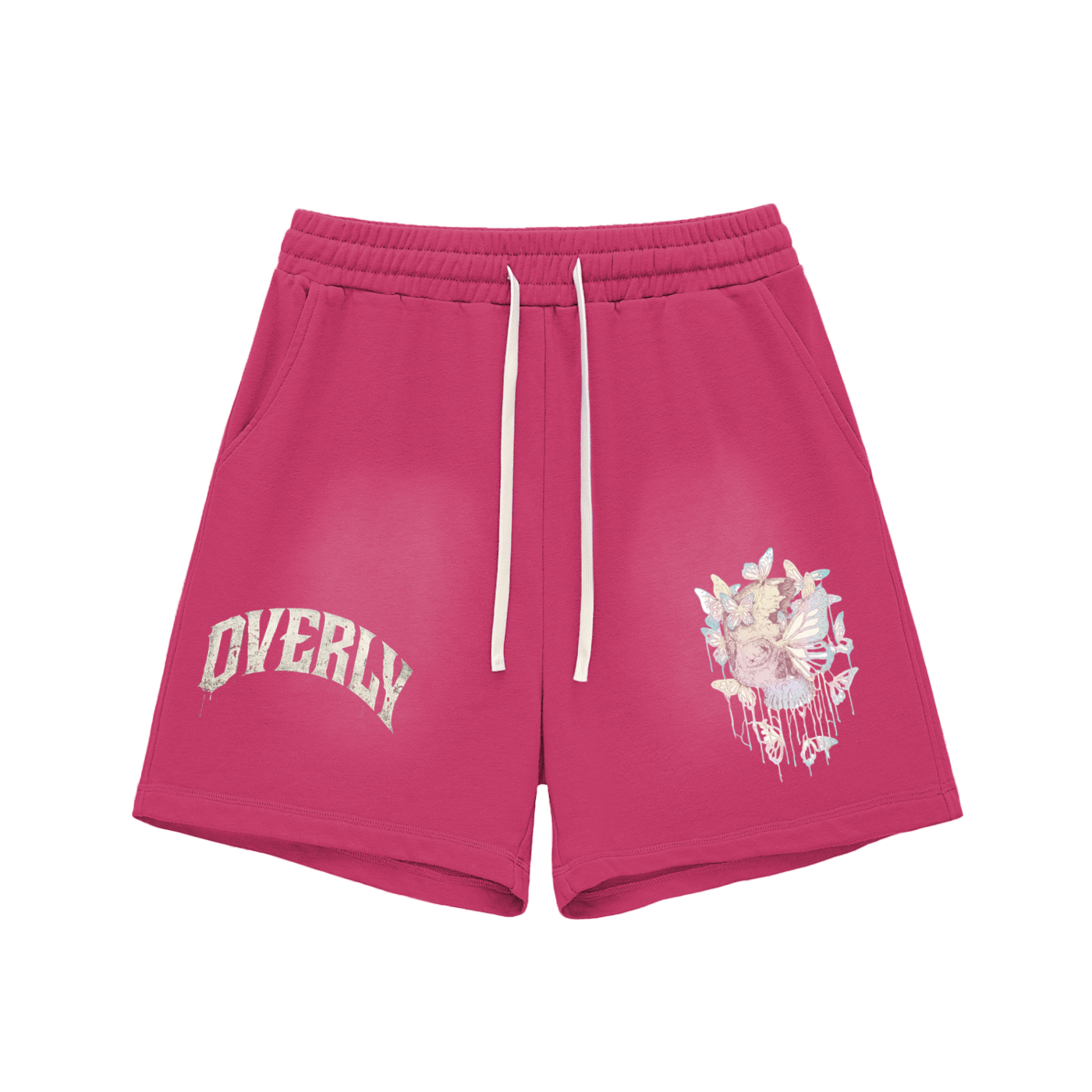 Sun Fade Raw Edge Cotton Shorts