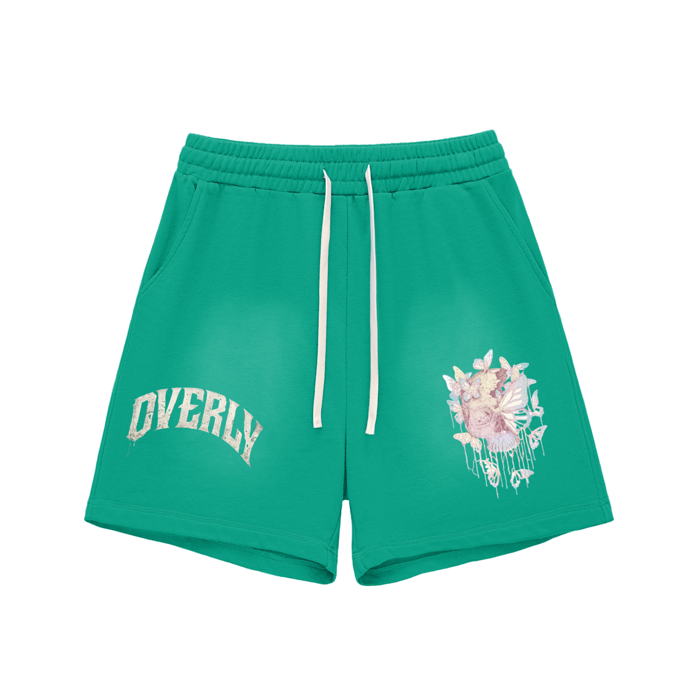 Sun Fade Raw Edge Cotton Shorts